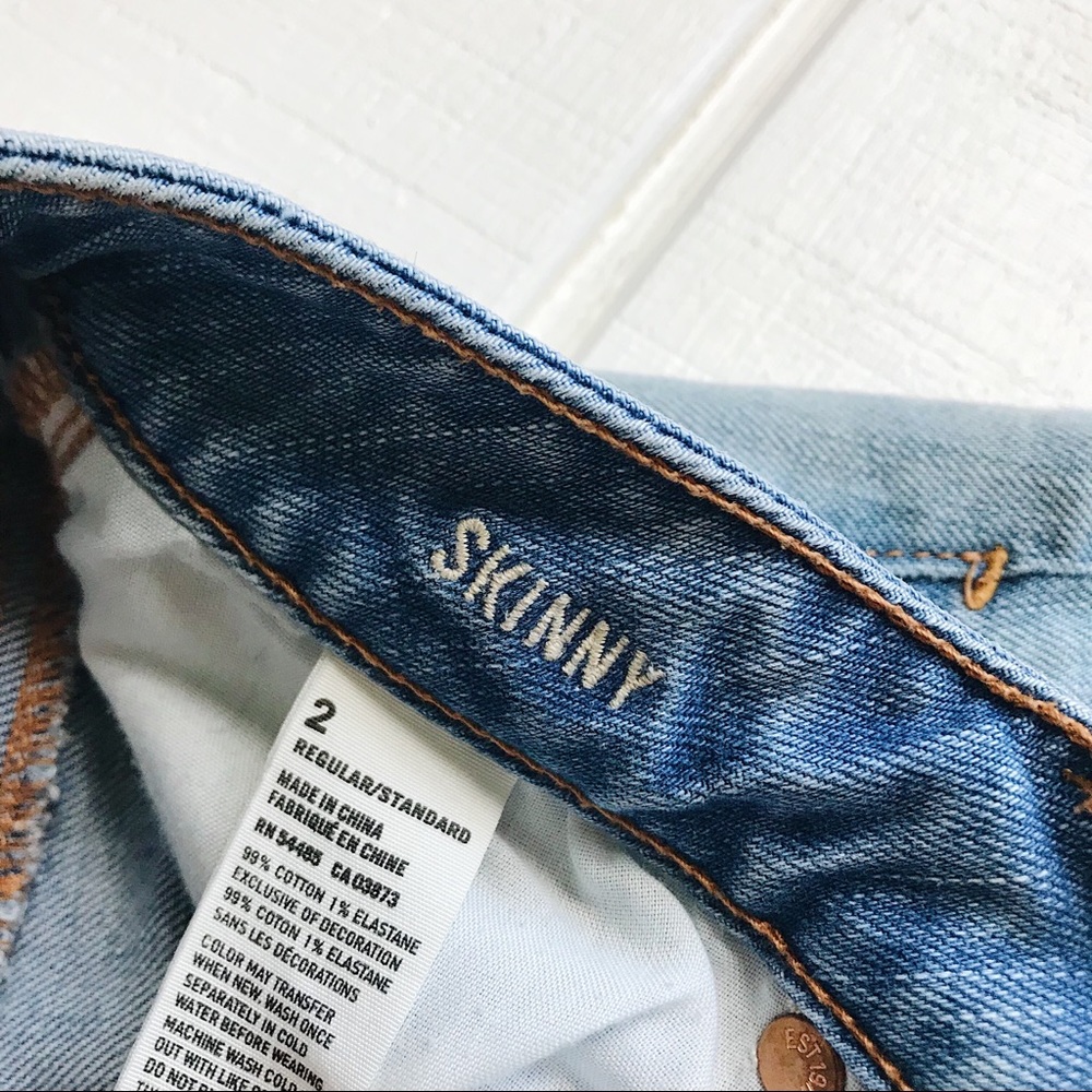 Skinny Light Wash Ripped Jeans - Picture 2 of 3